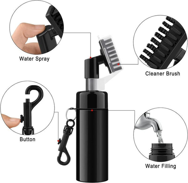 Golf Club Cleaning Brush Groove Cleaner with Spray Water Bottle