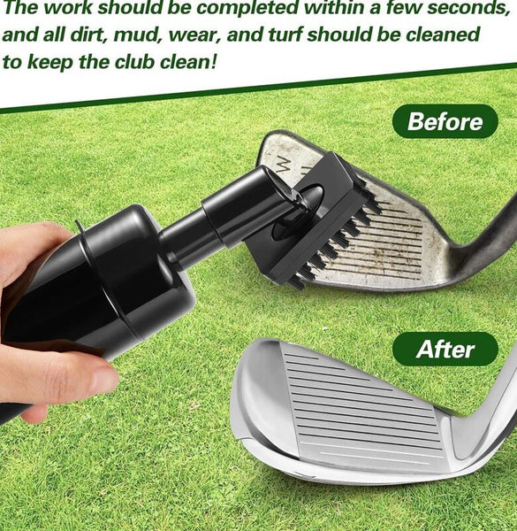 Golf Club Cleaning Brush Groove Cleaner with Spray Water Bottle