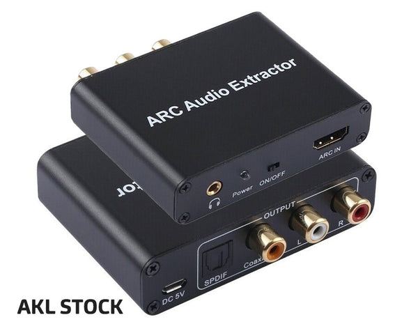 HDMI ARC Audio Extractor Adapter Fiber Coaxial 3.5mm RCA Stereo Converter
