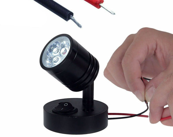 12V LED Interior Spot Reading Light Wall Lamp Switch For Caravan Camper 2Pcs