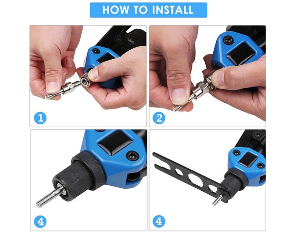 M3-M12 Riveter Tools Set Nut Riveting Screw Kits Rivnut Nutsert Insert Accessori