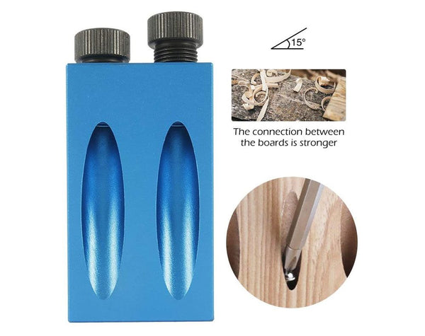 15Pcs Angle Hole Kit Pocket hole Jig Guide Dowel Drill Oblique Drilling