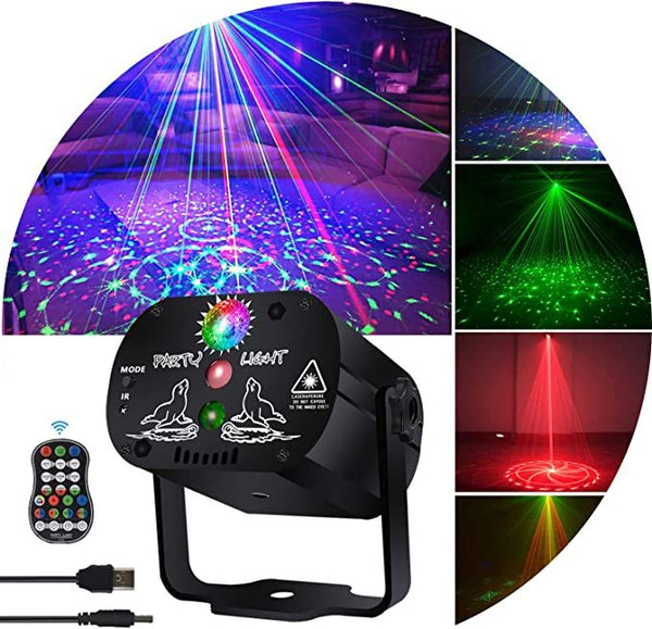60 Patterns Projector LED RGB Stage Light DJ Disco KTV Home Party Lighting