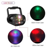 60 Patterns Projector LED RGB Stage Light DJ Disco KTV Home Party Lighting