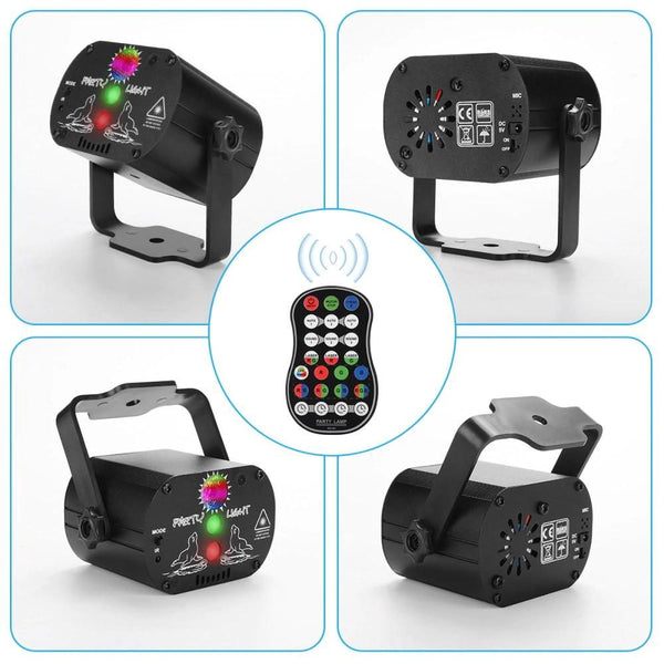 60 Patterns Projector LED RGB Stage Light DJ Disco KTV Home Party Lighting