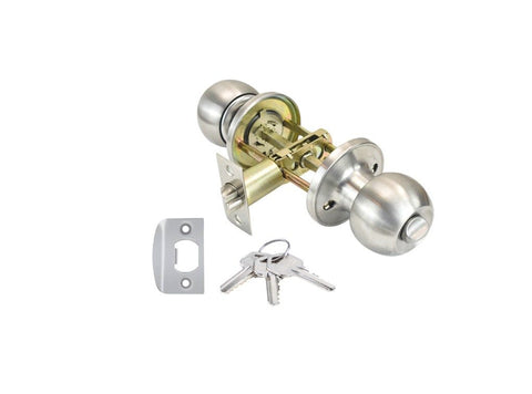 Ball Entry Door Knobs with Lock Key Entrance Handle Privacy Passage