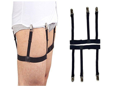 Mens Shirt Stays Adjustable Shirt Garters with Non-Slip