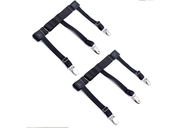 Mens Shirt Stays Adjustable Shirt Garters with Non-Slip