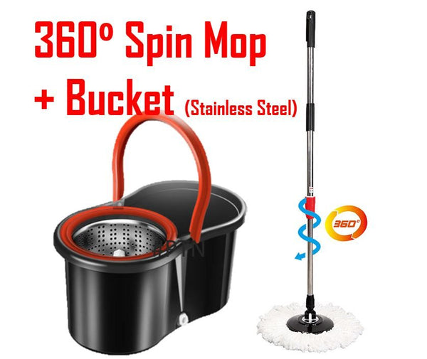 360 Spin Mop + Bucket Set Magic Mop Rotate Spinning Microfiber Amazing Mop