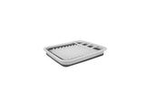 Collapsible Silicone Dish Drying Rack and Cutlery Holder Drainer Rack