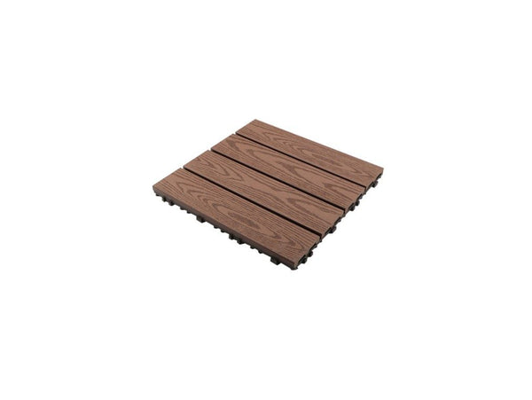 Coffee Wood 1pcs 30x30cm Composite Decking Flooring Tile Interlocking Deck