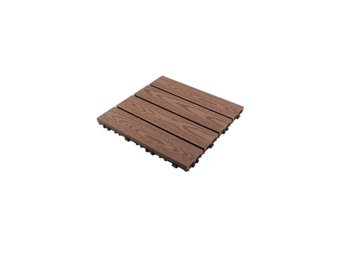 Coffee Wood 1pcs 30x30cm Composite Decking Flooring Tile Interlocking Deck