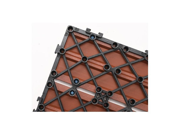 Coffee Wood 1pcs 30x30cm Composite Decking Flooring Tile Interlocking Deck