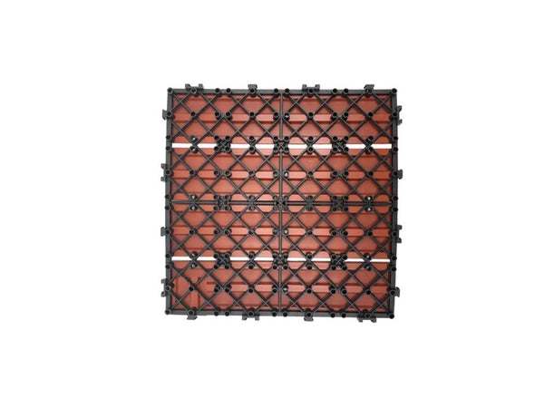 Coffee Wood 1pcs 30x30cm Composite Decking Flooring Tile Interlocking Deck