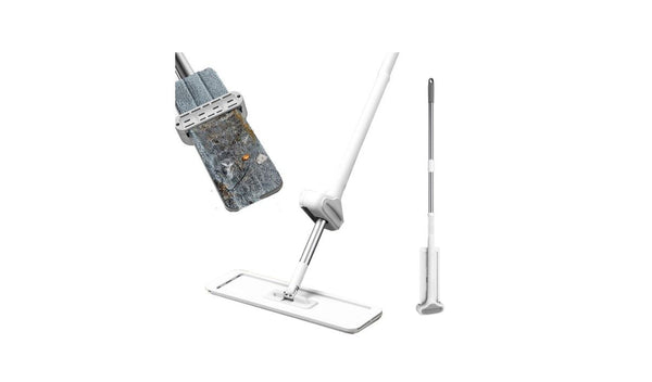 Microfiber Flat Mop hand free squeeze self stand 360 Rotation Sweeper