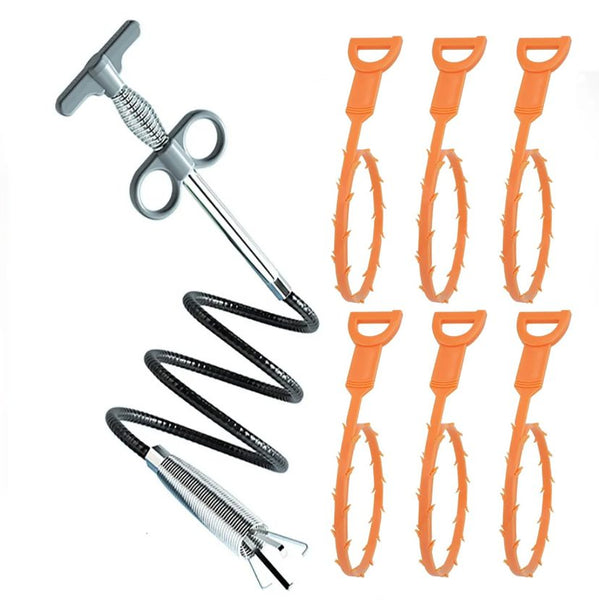 7 in 1 Hair Drain Clog Remover Tool, Drain Hair Remover Tool