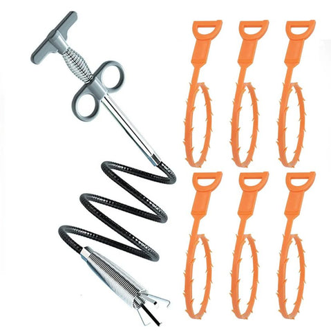 7 in 1 Hair Drain Clog Remover Tool, Drain Hair Remover Tool