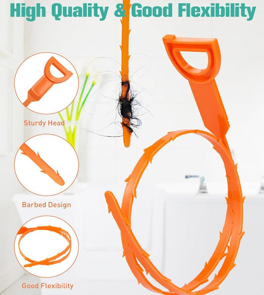 7 in 1 Hair Drain Clog Remover Tool, Drain Hair Remover Tool
