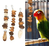 Bird Chewing Toys, Teeth Grinding Wood Toys Cuttlefish Bone for Parrots