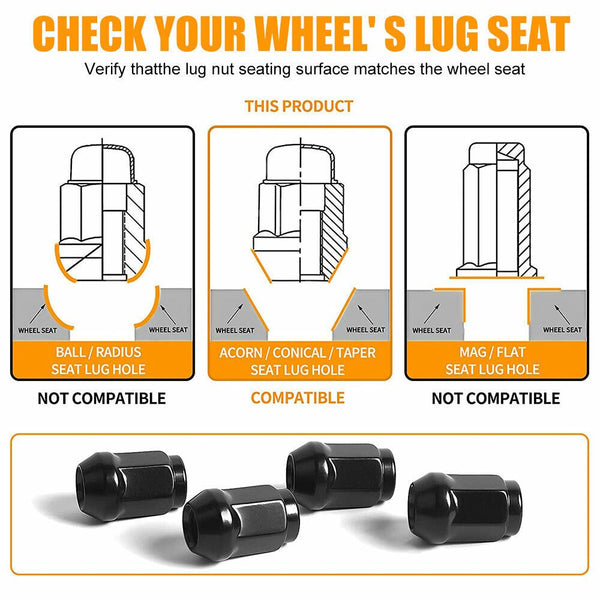 20PCS Wheel Nuts M12x1.5