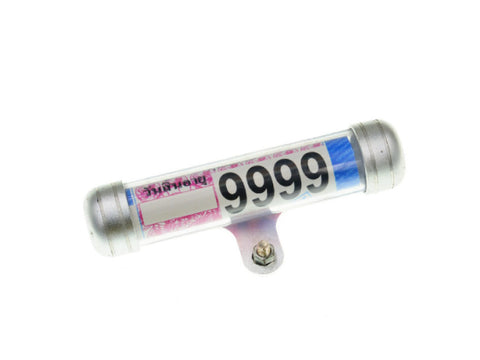 Motorcycle Rego Tube Waterproof Registration Label Holder Silver B01