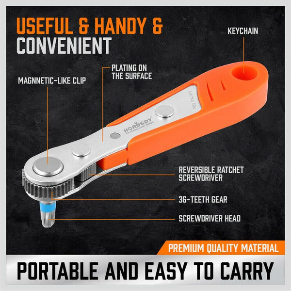 Ratchet Wrench Screwdriver Hex Torx Bit Set