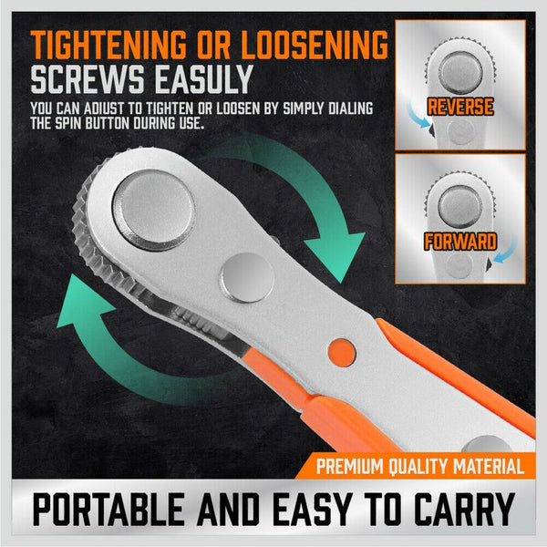 Ratchet Wrench Screwdriver Hex Torx Bit Set