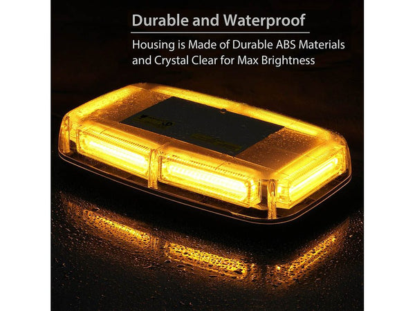 Waterproof Amber LED Strobe Beacon Light 12/24V