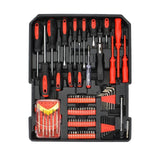 499pcs Tool Kit Trolley Case Mechanics Box Toolbox Portable Set