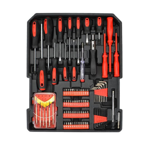 499pcs Tool Kit Trolley Case Mechanics Box Toolbox Portable Set