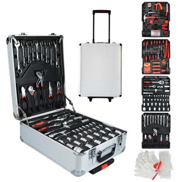 499pcs Tool Kit Trolley Case Mechanics Box Toolbox
