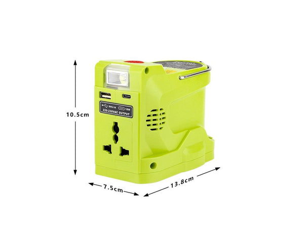 200W Power Inverter Compatible Ryobi 18v 20v Battery To AC 230V Supply