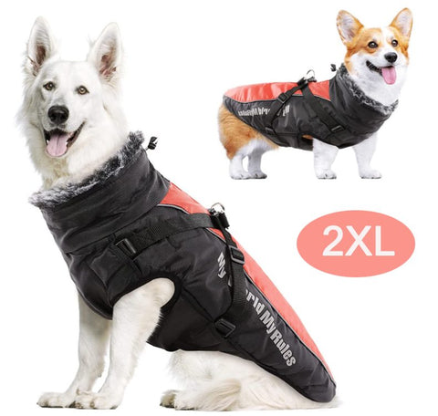 Dog Coat, Winter Dog Jacket Waterproof Windproof 2XL