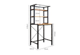 Black 3 Tier Front Loader Rack Bathroom Laundry Storage Shelf Over Shelving