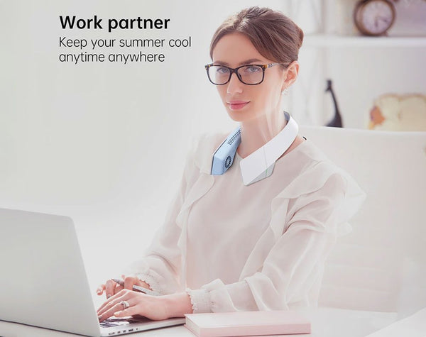 Portable Neck Fan Bladeless Headphone Design Fan Rechargeable