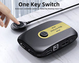KVM Switch with USB Hub for Keyboard Mouse Monitor