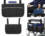 Rollator Organizer Pockets Wheelchair Scooter Stroller Side Bag