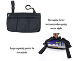 Rollator Organizer Pockets Wheelchair Scooter Stroller Side Bag