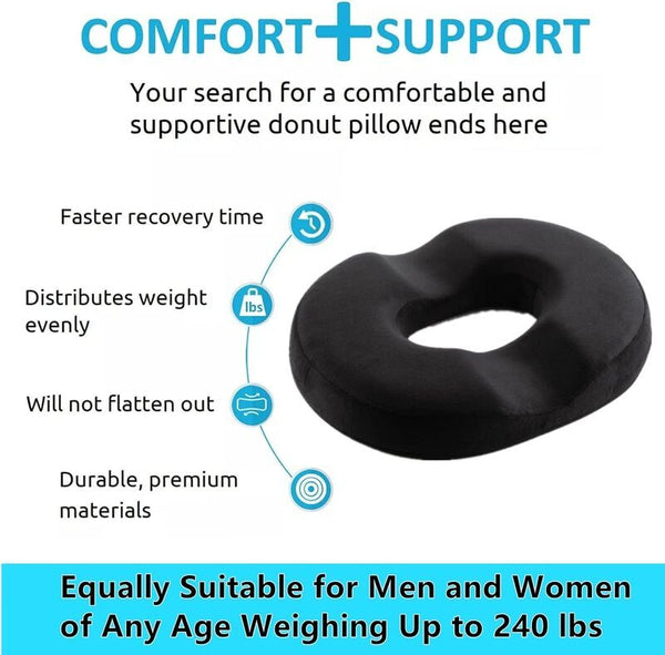 Donut Seat Cushion Memory Foam Orthopedic Pillow