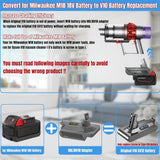 Milwaukee Battery to Dyson V10 Adapter Converter