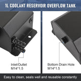 Oil Coolant Radiator Aluminum 1L Overflow Tank