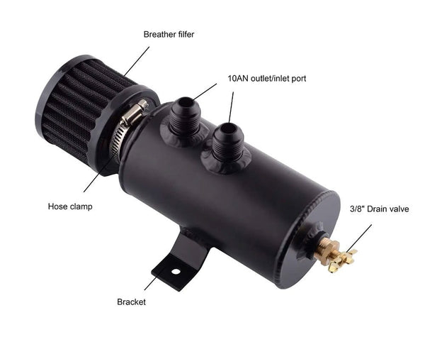Oil Catch Can Kit - Universal Catch Can Kit 750ml