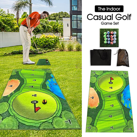 Mini Golf Game Set Golf Putting Chipping Hitting Mats