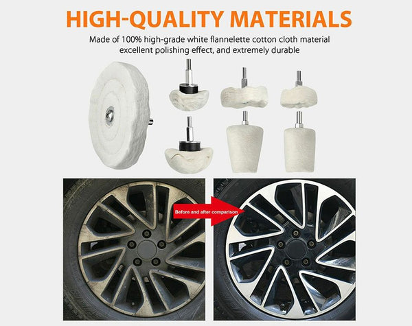 7Pcs Drill Buffing Pads Polishing Kit