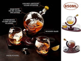 Whiskey Decanter Set with 2 Whiskey Glasses
