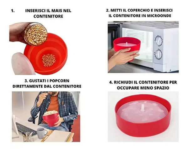 Microwave Popcorn Popper Maker Bowl