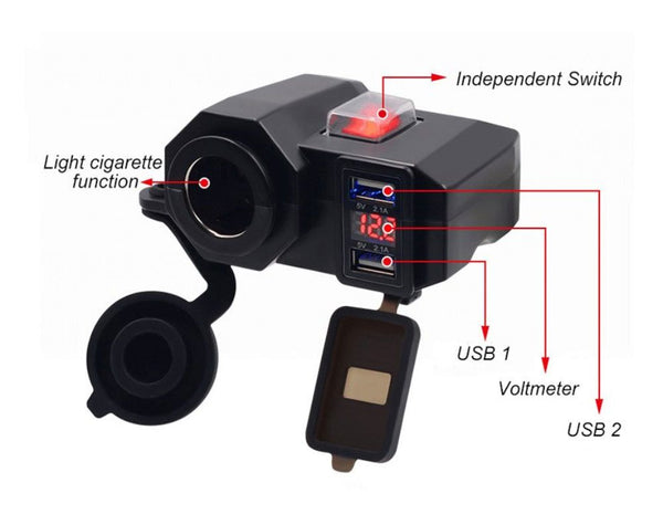 Motorcycle USB Lighter Socket