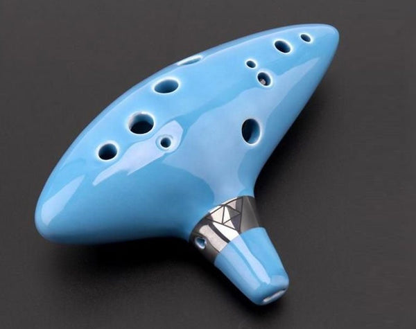 New 12 Hole Ocarina Ceramic Alto C Vessel Flute Wind Instrument