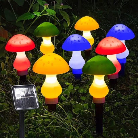 Mushroom Solar Lights, Outdoor Garden Light