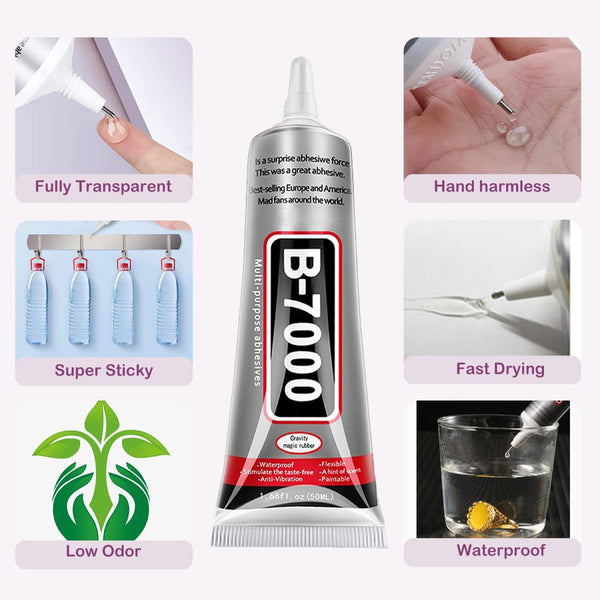 50ML Multi-Purpose Adhesive Glue B-7000, Ideal for Phone Table Repair